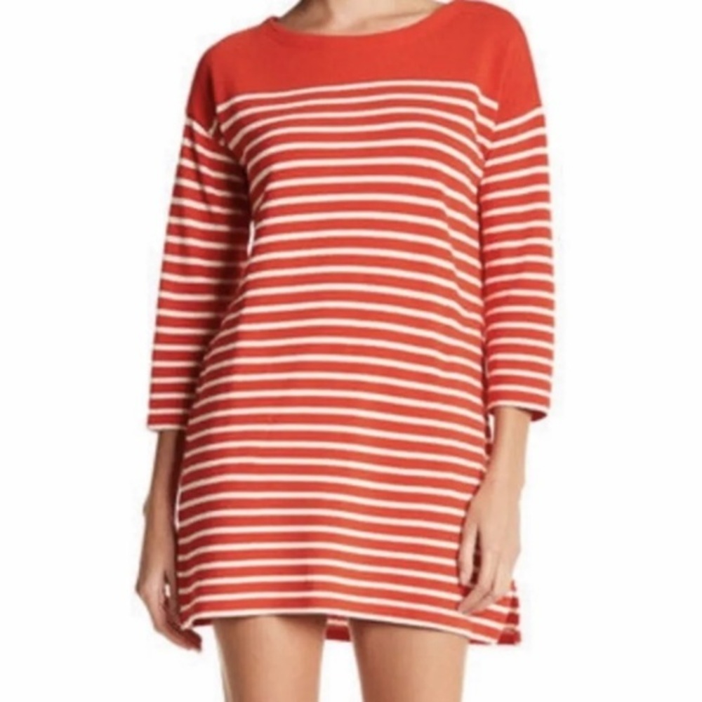 J. Crew Striped Red and White Mini Dress